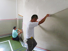 2015年7月4日　小田原市立曽我小学校　廊下・壁塗装写真１１